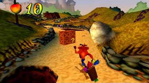 Crash Bandicoot 3: Warped (1998) Walktrough - Crystals - Level 1: Toad Village