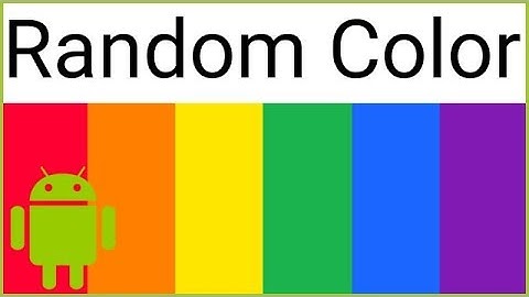 Generate a Random Color on Button Click - Android Studio Tutorial