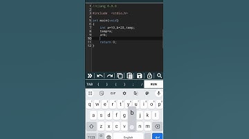 Swapping the values of the two variables using third variable. #coding #clanguage #programmingisfun