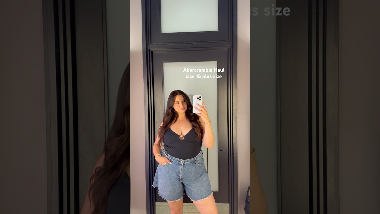 quick abercrombie dressing room try on as a size 16 curve & plus size 🩵