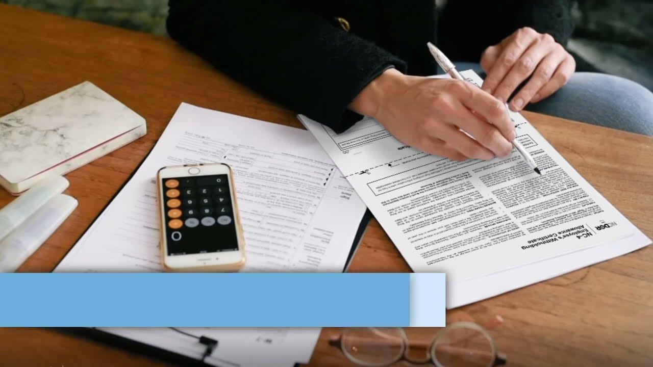 How to Complete your NC Withholding Allowance Form (NC-4) - YouTube