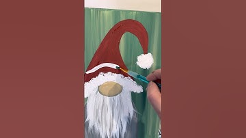 [clip] How to Paint a Christmas Gnome! #gnome #gnomes #christmascrafts #acrylicpainting #tutorials