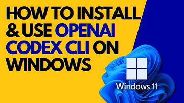 How to Install & Use OpenAI Codex CLI on Windows