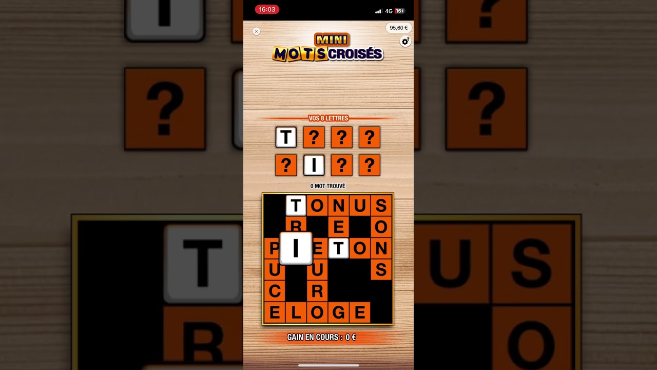 Mini mots croisés en ligne🤑