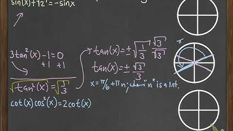 Precalc Solving Trig Equations Part 3