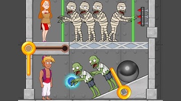 Defeat Zombies Puzzle Spy New Gameplay ♡ Pull The Pin Game