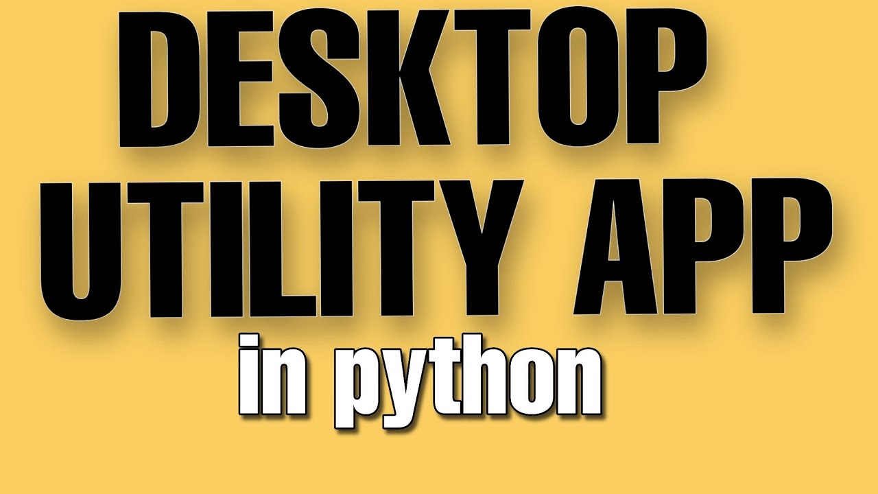Create a Destop Utility App in python | python Exercise for beginners ...