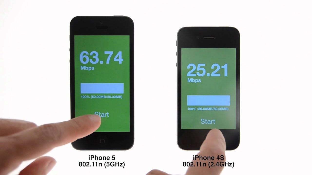 iPhone 5 vs iPhone 4s: Wi-Fi N 5GHz vs 2.4Ghz (VIDEO) - HDblog.it