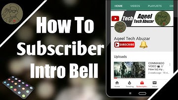 #subscribeintrobell How to make subscribe intro bell for youtube |by Aqeel Tech Abuzar