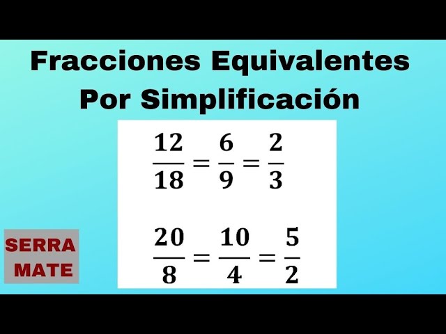 Como calcular fracciones equivalentes