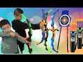 Fun bow and arrow for kids  led light up kids archery toy  great gift for kids  challenge game