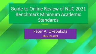 Guide to Online Review of NUC 2021 BMAS by Peter A  Okebukola screenshot 5
