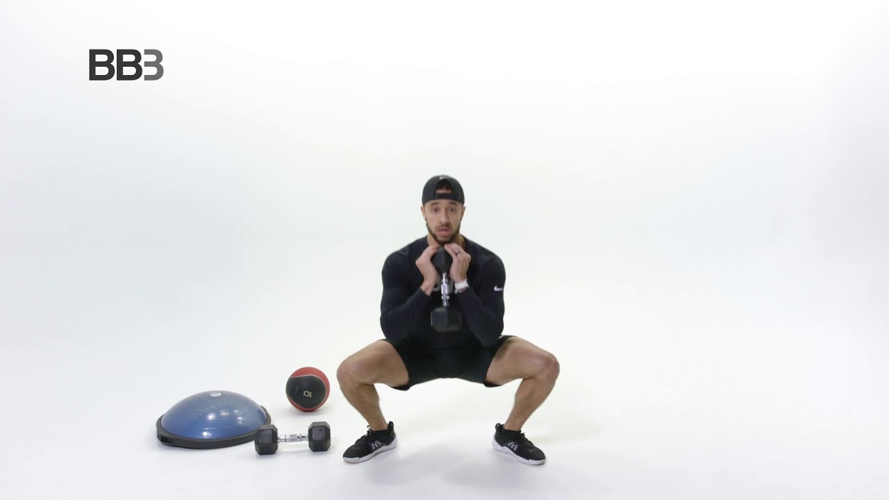 Dumbbell Drop Squat 