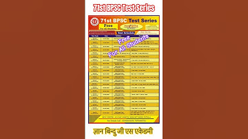 71st BPSC Test Series #bpscprelims #bpsc #gyanbindugsacademy #raushananandsir #shorts #exam #test