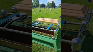 The Vault Buggy Our Company Uses. cemetery graveyard funeral vault educationalvideo Wilbert