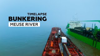 Бункеровка в море. Kord Atlantic &amp; Meuse River (Timelapse)