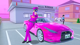 Polisi Pink Parkour Serba Pink 😱 | Sakura School Simulator