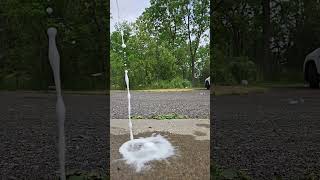 Baking Soda and Vinegar Rocket in Slow Motion - Instructions in Description!