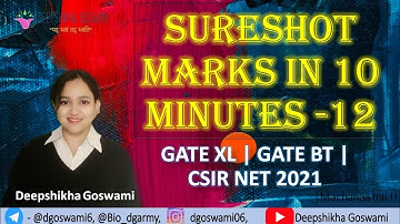 SURESHOT MARKS IN 10 MINUTES || PART- 12 || GATE 2021 || CSIR NET 2021 || Deepshikha Goswami