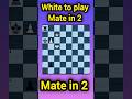 Brilliant Mate in 2! Can You Find the Winning Move?#tactics