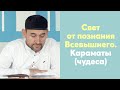 Свет от познания Всевышнего. Караматы (чудеса)