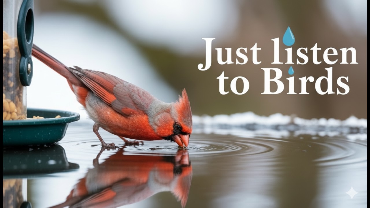 Backyard Cardinals in Stillness | 4K Ultra HD Nature ASMR for Deep Relaxation