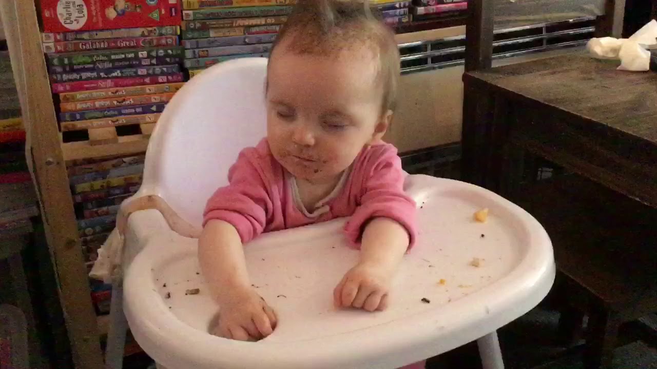 Eden falling asleep in her high chair 21/6/19