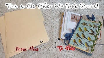 Turn a file folder into junk journal | beginner friendly | full tutorial 