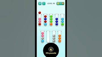 Ball sort puzzle game level 16  #puzzle #ballsort #ballsortpuzzlesolution #puzzlegame #connectdots