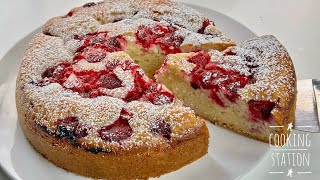 Raspberry YOGURT Cake! Simple and very tasty!