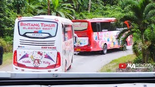 SULAWESI BUS RACE! Bintang Katulistiwa kejar konvoi Bintang Timur di jalur sempit Luwu Timur
