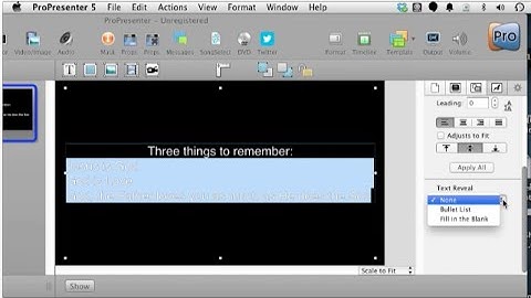 ProPresenter 5 tutorial: Bulleted lists and Fill-in-the-blanks | ChurchTechCast.com Screencast Show