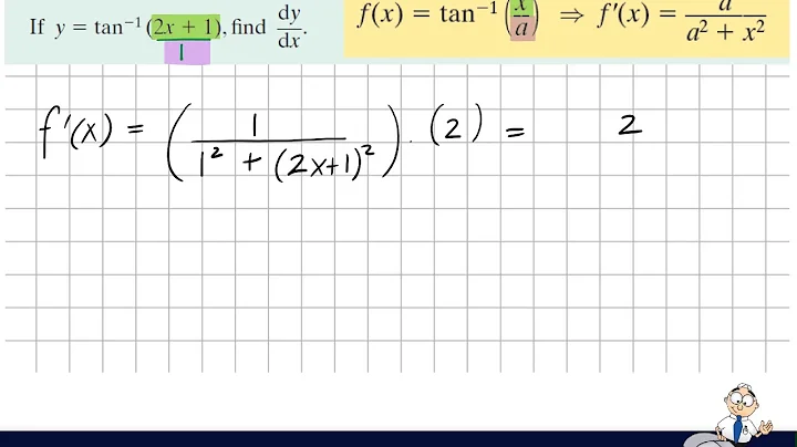 Differentiation 1 LCHL eg. 7.2 Inverse Tan Function