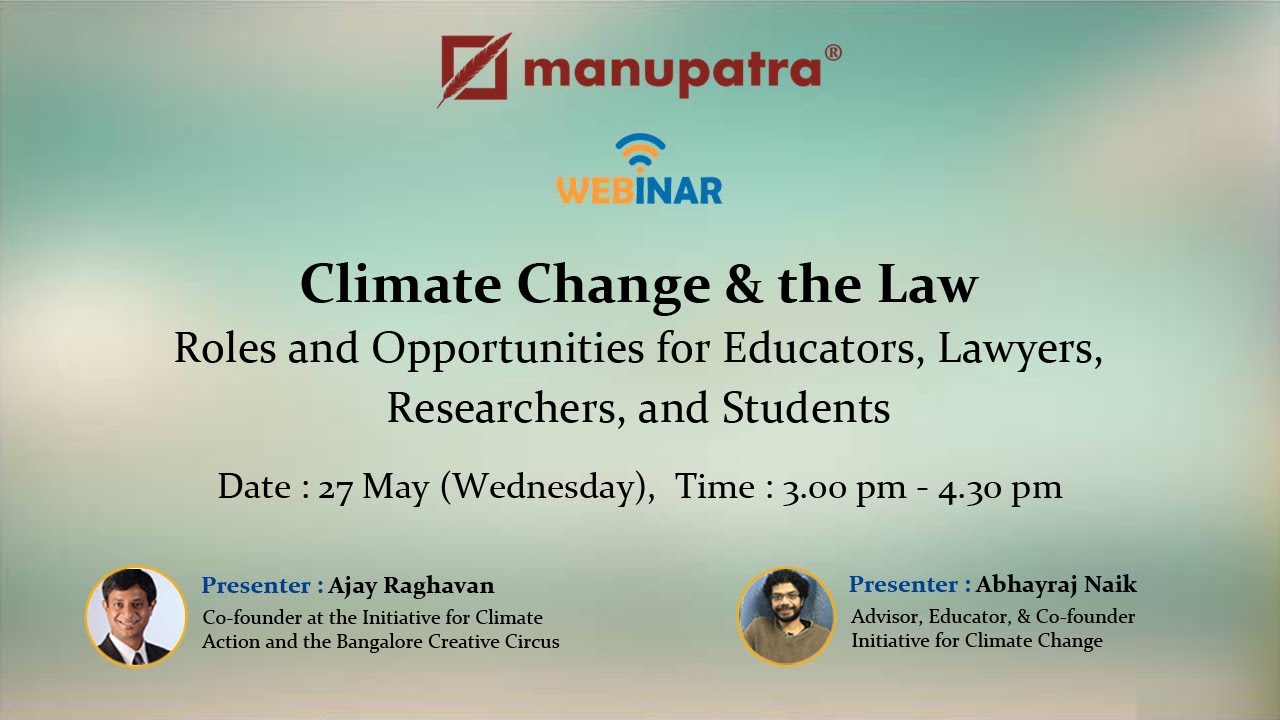 CLIMATE CHANGE AND THE LAW :Roles and Opportunities for Educators ...