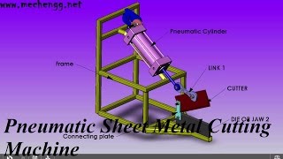 Design,Animation Of Pneumatic Cutting Machine Mechanical Project