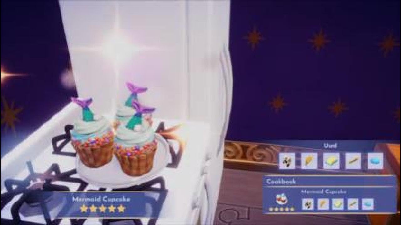 Disney Dreamlight Mermaid Cupcake Recipe