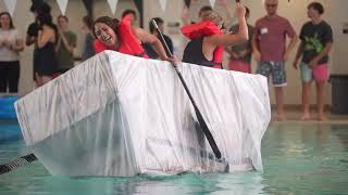 Physics students race boats at Kingwood Park
