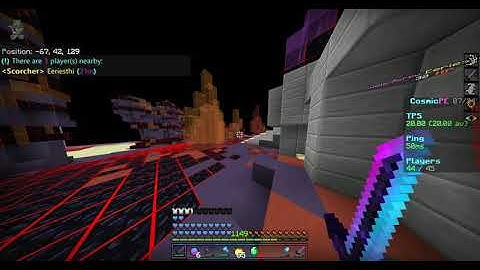 CosmicPE mans fly hax in end