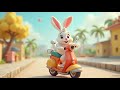 The Bunny Who Rode a Scooter | Fun Cartoon Adventure for Kids | Learning Fun Videos For Kids