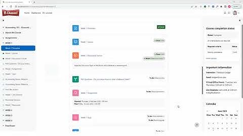 Common Activities in e-Channel Moodle
