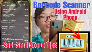 Barcode Scanner Using Android Phone Sa Sari-Sari Store | My Price List Easy Tips | Elizabeth Veloso screenshot 3