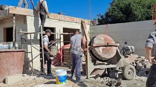 Colando un techo con los amigos menonitas en hecelchakan campeche