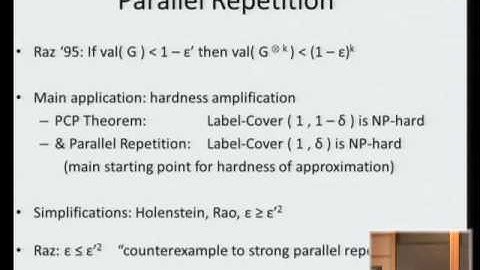 Analytical Approach to Parallel Repetition - Irit Dinur