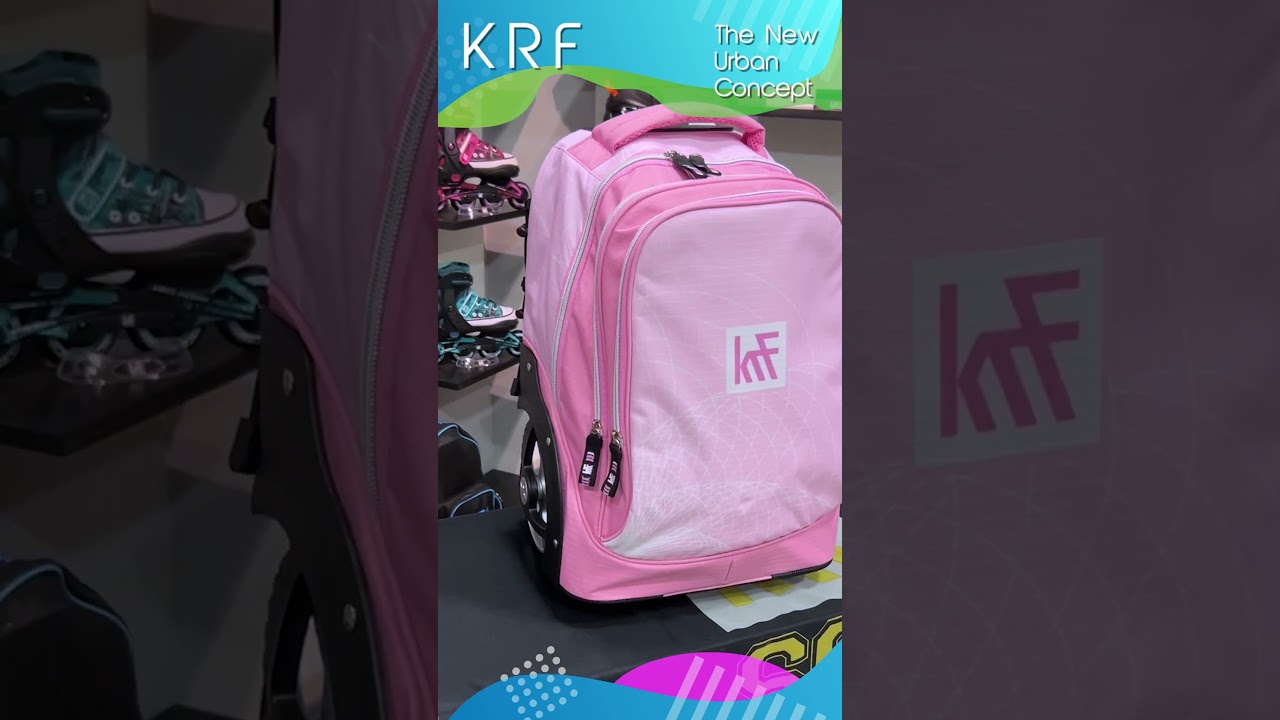 Mochila Trolley Con Ruedas KRF - 3 Compartimentos, Espacio Para Portátil - Ligera Y Práctica Para Viajes Y Colegio
