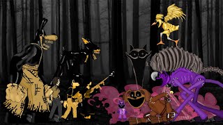 Catnap, Dogday, Smilling Clitter vs Bendy and the Dark Revival team - Animation Drawing Cartoon 2