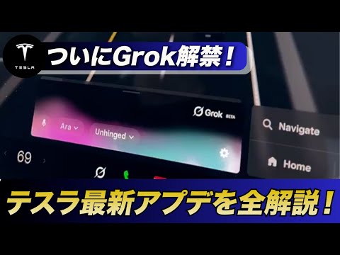 【Grokついに搭載】テスラ最新アプデをオーナー目線で完全解説！投資家必見の進化とは？
