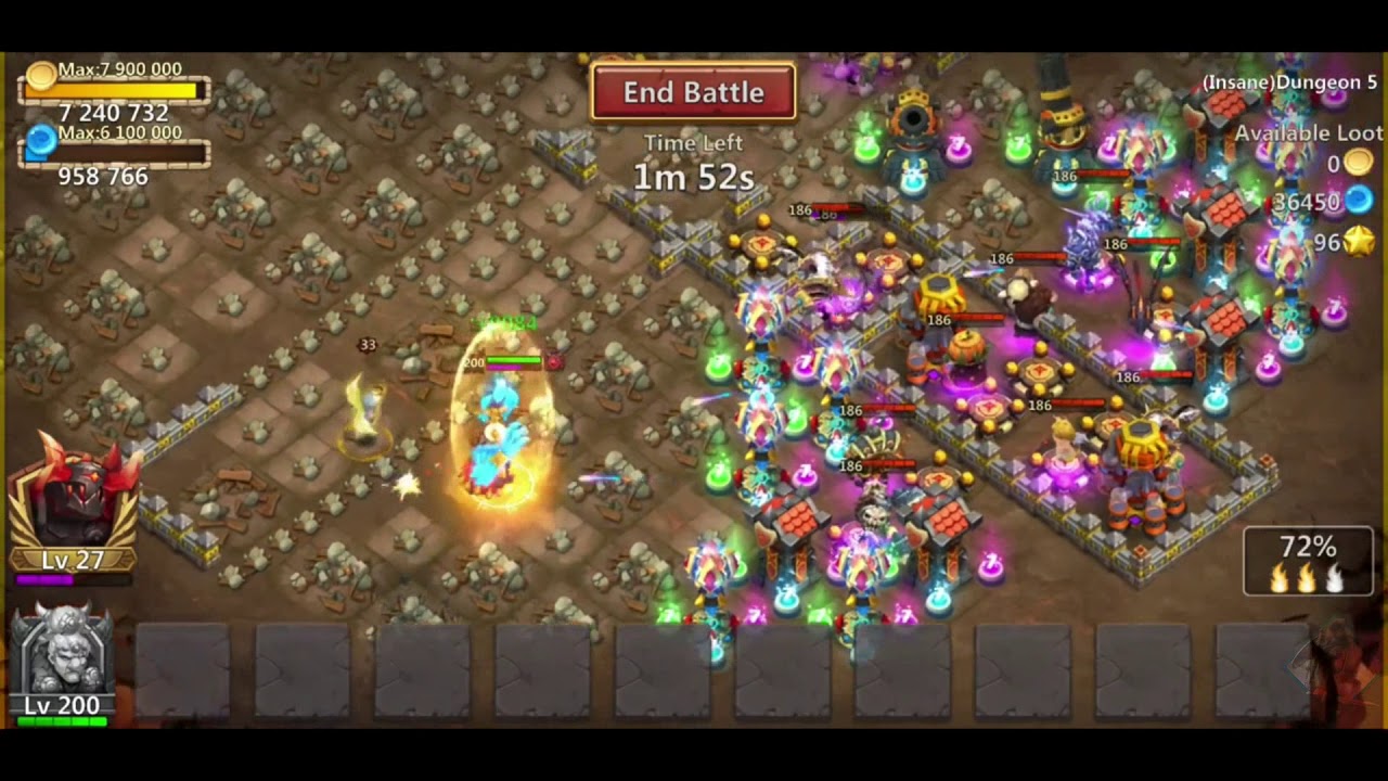 Castle Clash | Hero Gameplay : Ma Hatma - Insane 5/10 SOLO NO MAGIC