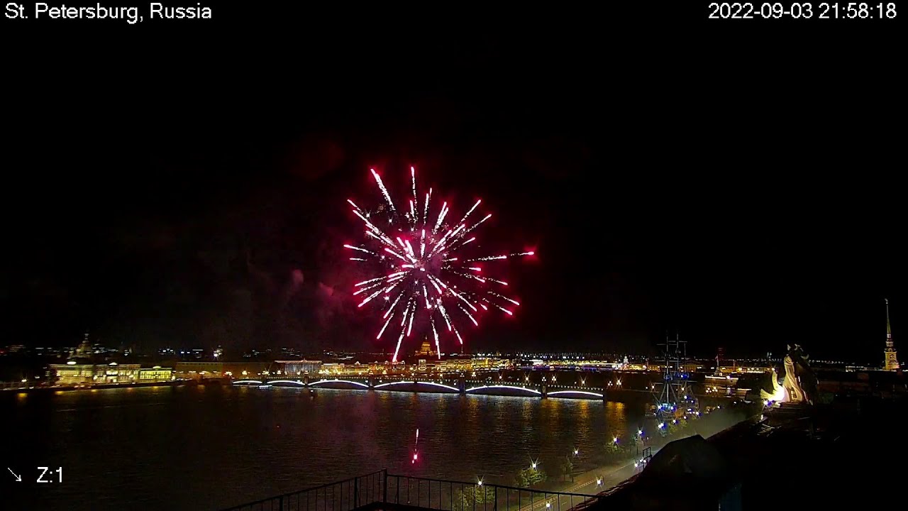 Фейерверк на Петровской наб. Наши супервидовые веб-камеры прекрасная ...