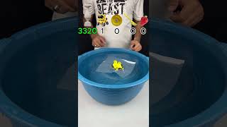 TRY TO GUESS HOW MANY TISSUE PAPERS IT TAKE TO FLOAT!#asmr #experimnent #satisfyingvideoever