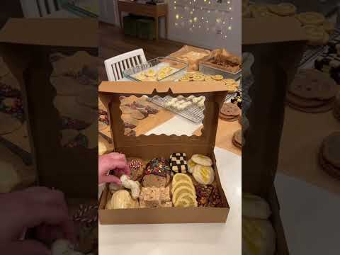 Packing Christmas Cookie Boxes For My Family Christmascookies Christmasbaking Homebaker 